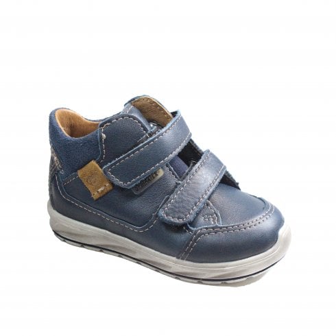 Ricosta Zac/Zach Waterproof Leather Boot Blue - Little Bigheads